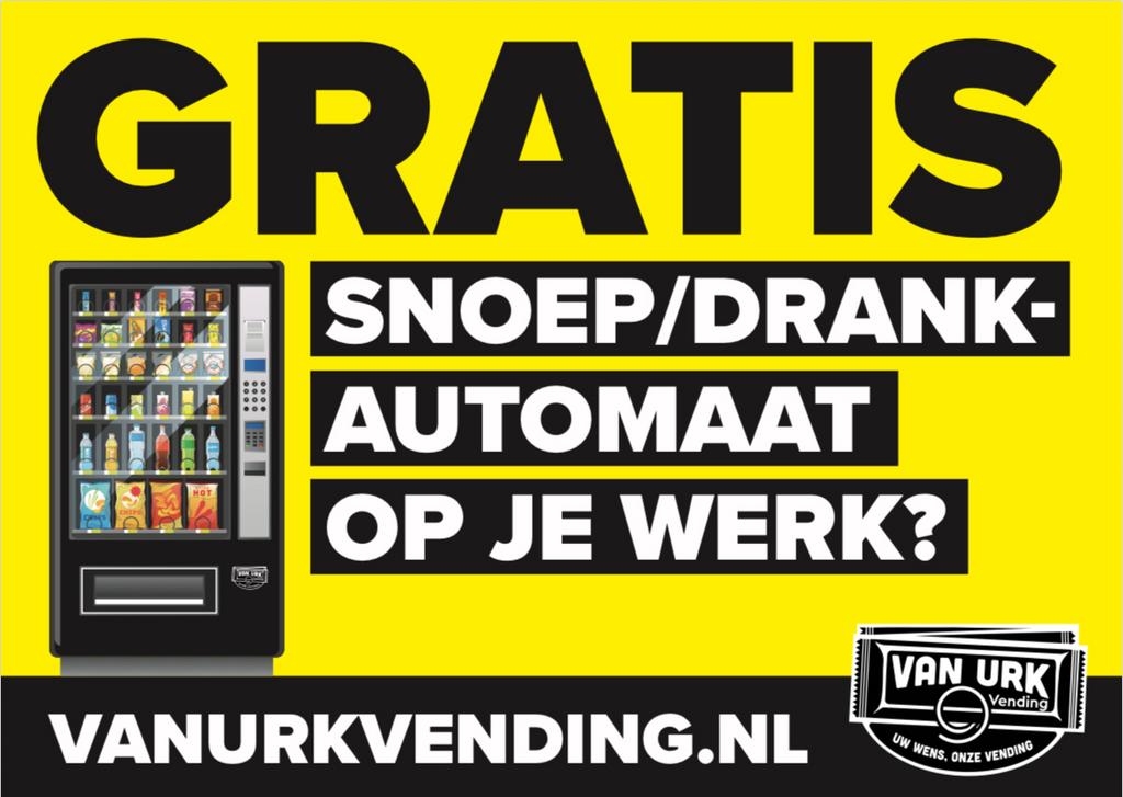 Gratis snack- en drankautomaat – Wij regelen alles voor u!, Ophalen of Verzenden