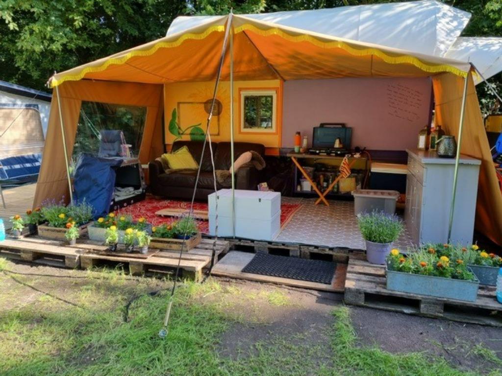 Retro luifel caravan., Caravans en Kamperen, Ophalen of Verzenden, Nieuw