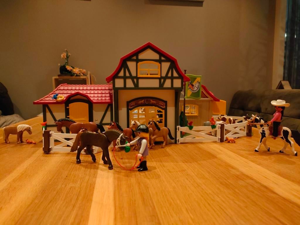 Playmobil manege met extra paarden! (16), Ophalen