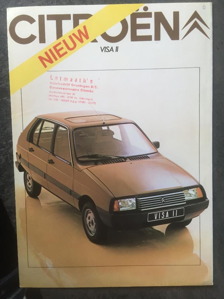 Folder van Citroën Visa II, ca. 1980, Ophalen of Verzenden, Nieuw, Citroën