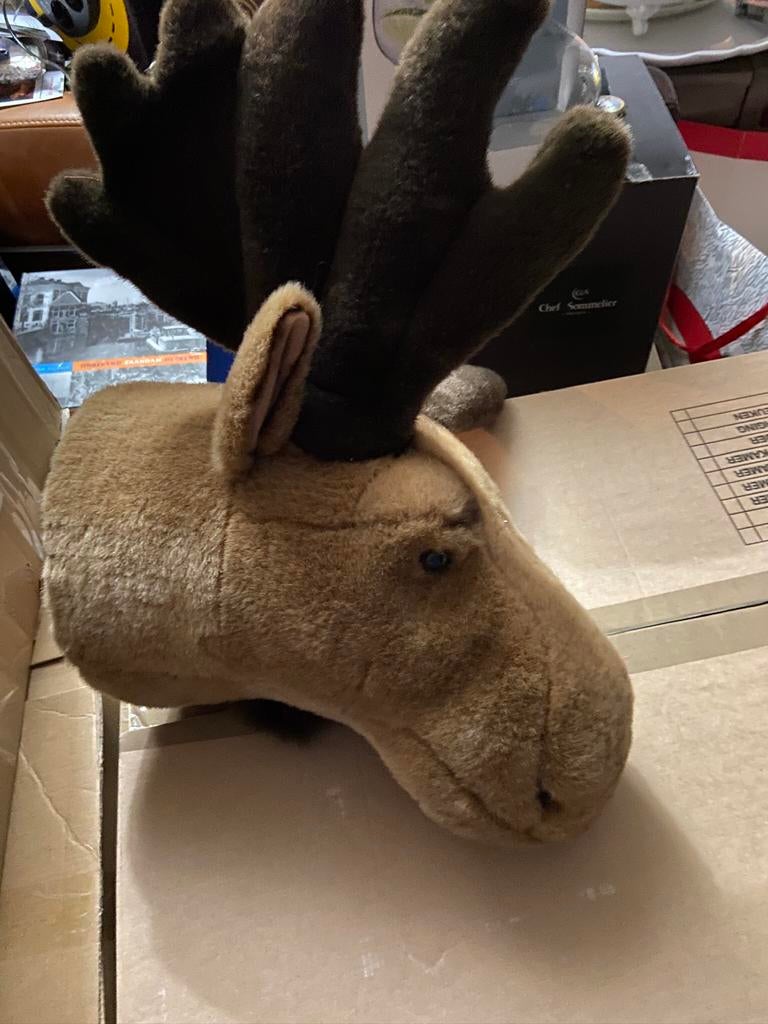 Rendier kop eland kop Leuk kerst decoratie kerstmis Bibib, Kinderen en Baby's, Speelgoed | Knuffels en Pluche, Ophalen of Verzenden