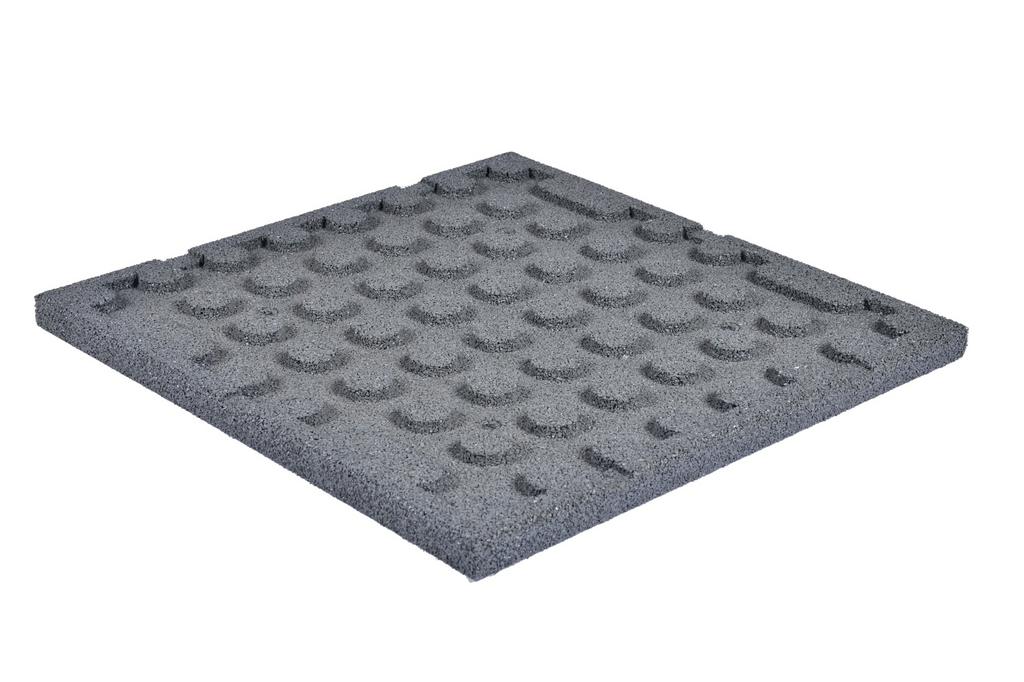 Grijze Rubber Tuin / Terras / Balkon Tegels 50 x 50 x 2.5cm, Tuin en Terras, Stuntgras, Rubber, Nieuw, Ophalen of Verzenden