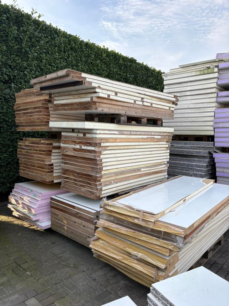 Polyester panelen met XPS isolatie - 5,5 cm dik!, Zo goed als nieuw, Minder dan 5 m², Ophalen, Minder dan 4 cm