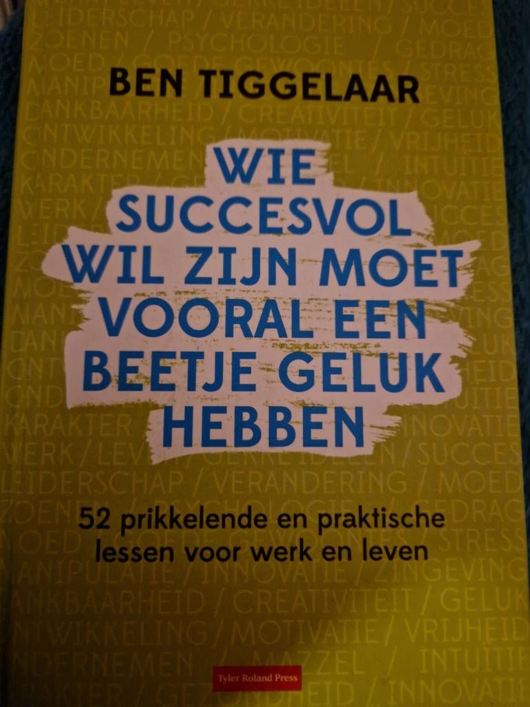 Wie succesvol wil zijn moet vooral een beetje geluk hebben, Boeken, Verzenden, Sociale wetenschap, Zo goed als nieuw, Ben Tiggelaar