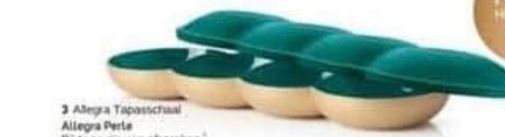 Tupperware Allegra Tapasschaal groen met goud, Ophalen of Verzenden, Nieuw, Groen, Schaal