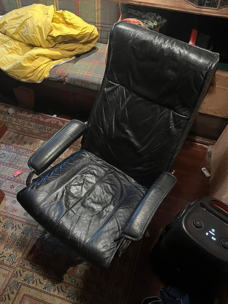 Deense deka stoel jaren 70, Huis en Inrichting, Fauteuils, Ophalen of Verzenden, Zo goed als nieuw, 75 tot 100 cm, 50 tot 75 cm