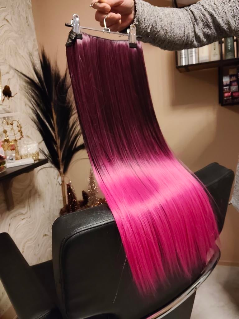 Clip-in hairextensions 60cm - Carnaval!, Ophalen of Verzenden, Nieuw, Pruik of Haarverlenging