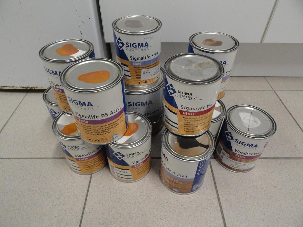 PARTIJ SIGMA WATERGEDRAGEN BEITS BLANK EN DIVERSE KLEUREN, Overige kleuren, Nieuw, Beits, Ophalen of Verzenden