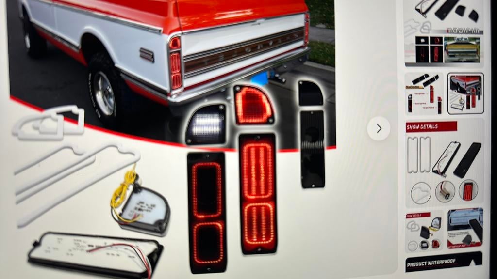 Chevrolet c10 LED 1967/72 kan ze meenemen naar zandvoort, Ophalen of Verzenden, Nieuw, Chevrolet