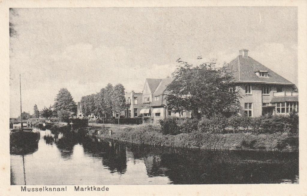 Musselkanaal    Marktkade, Verzamelen, Ansichtkaarten | Nederland, Ophalen of Verzenden, 1940 tot 1960, Ongelopen, Groningen