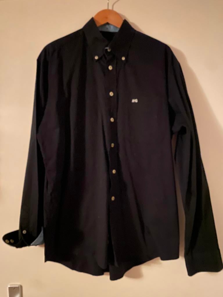 MCGREGOR ZWART OVERHEMD D5/XL, Ophalen of Verzenden, Zo goed als nieuw, Zwart, Halswijdte 43/44 (XL)