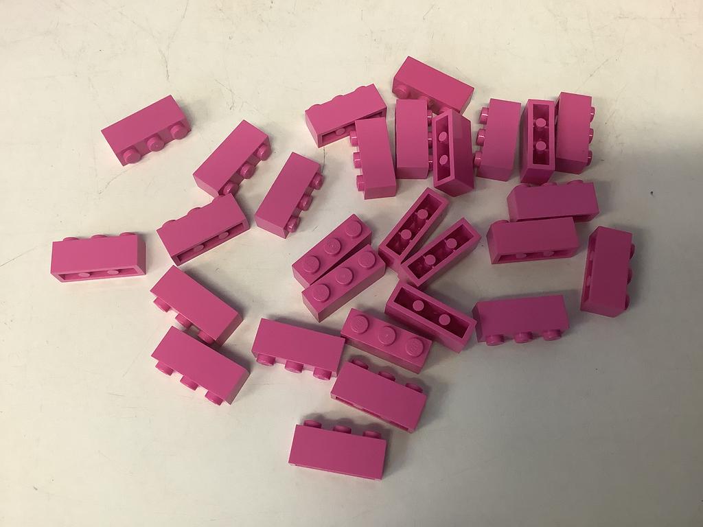 Lego steen 1x3 donker roze, Ophalen of Verzenden, Gebruikt, Losse stenen, Lego