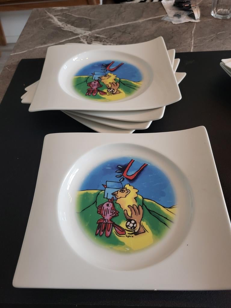 Byzonder Villeroy&Boch borden en gebakschotel, Ophalen of Verzenden, Porselein, Overige stijlen, Bord(en)