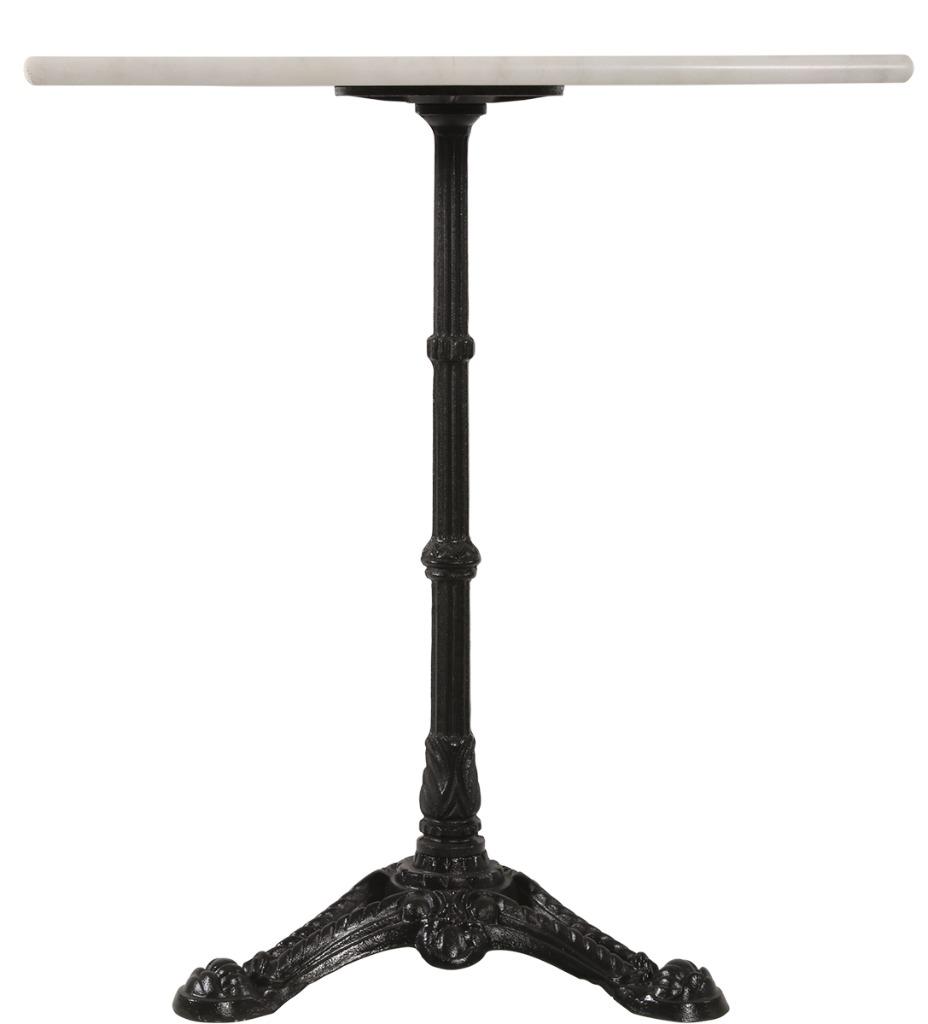Vierkante marmer tafel met gietijzer onderstel tafels, Overige materialen, 50 tot 100 cm, Vierkant, Nieuw