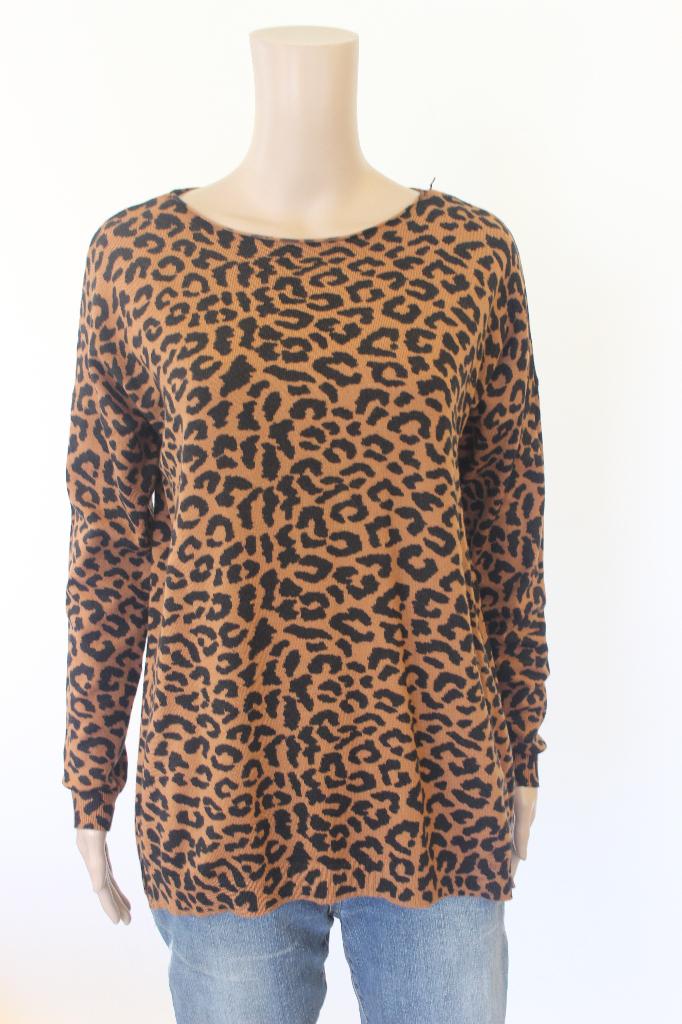 Kaylla dierenprint trui one size, Maat 38/40 (M), Bruin, ., Ophalen of Verzenden