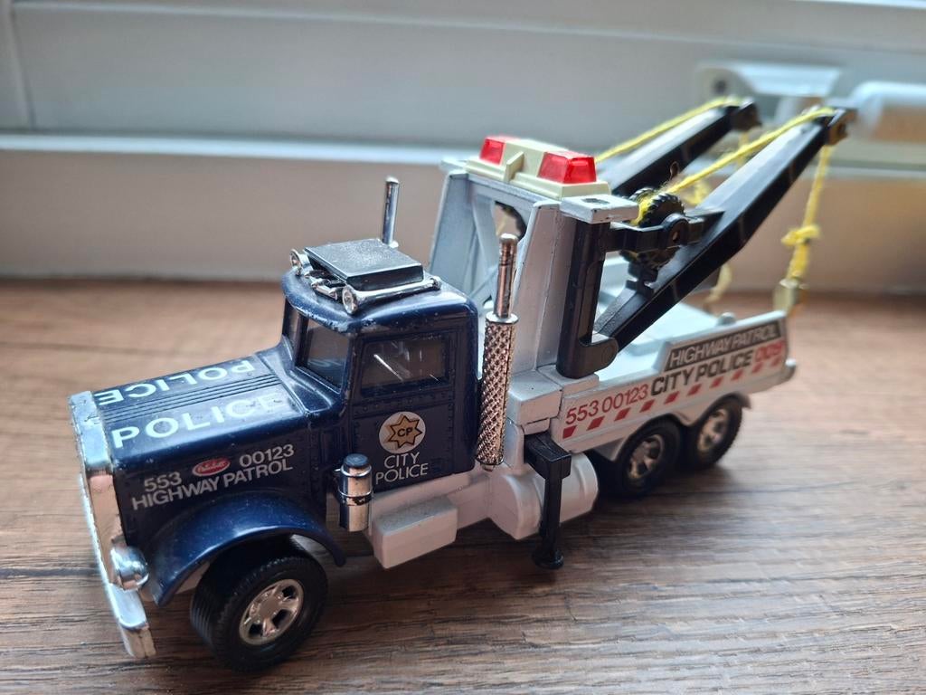 Vintage Matchbox Superkings K-121 Politie Takelwagen Peterbi, Hobby en Vrije tijd, Ophalen of Verzenden, Zo goed als nieuw, Auto