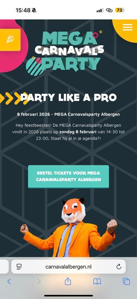 ZOEKEND TICKET CARNAVAL, Twee personen