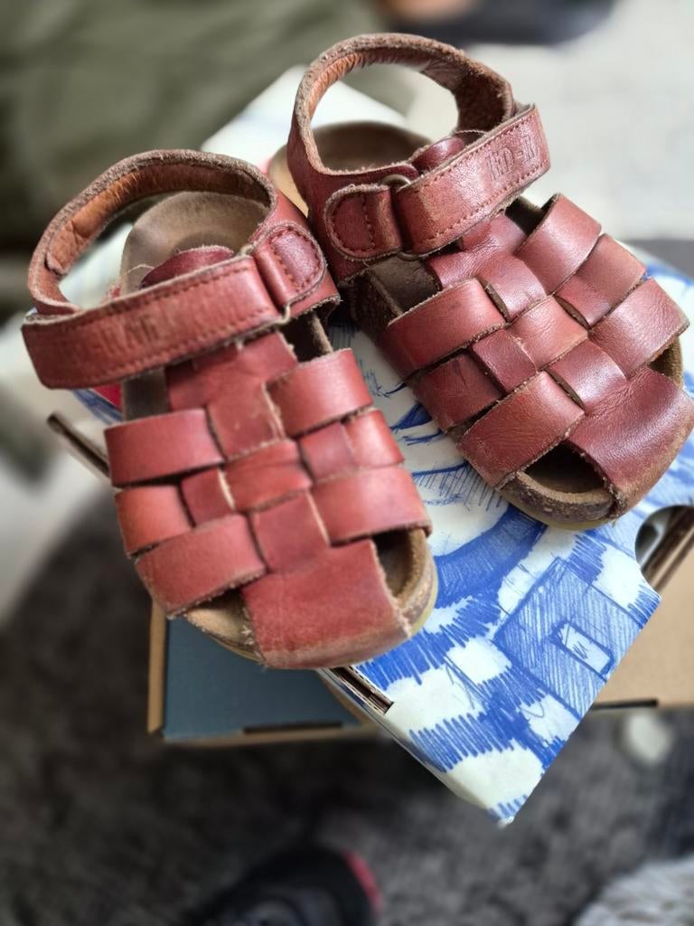 Red Rag Cognac leren sandalen maat 22, Ophalen of Verzenden, Gebruikt, Jongetje, Schoentjes