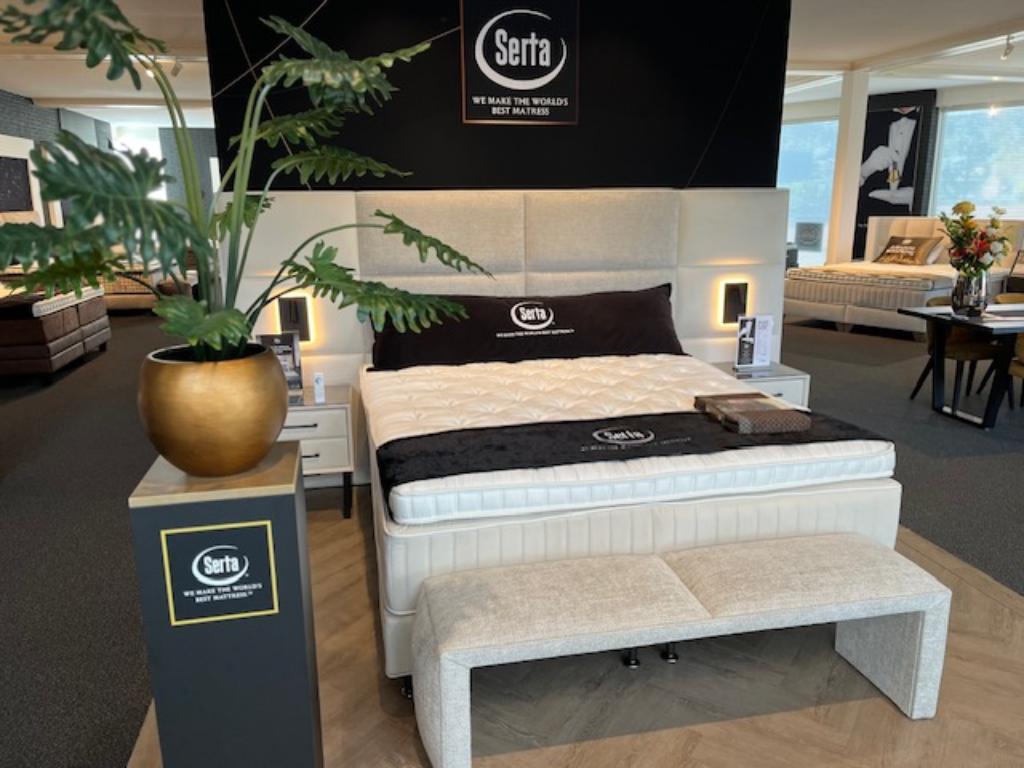 Demo/Sale: Serta Maestro incl. Bedbank zonder nachtkasten, Ophalen, 180 cm, Hotel Chique, Nieuw