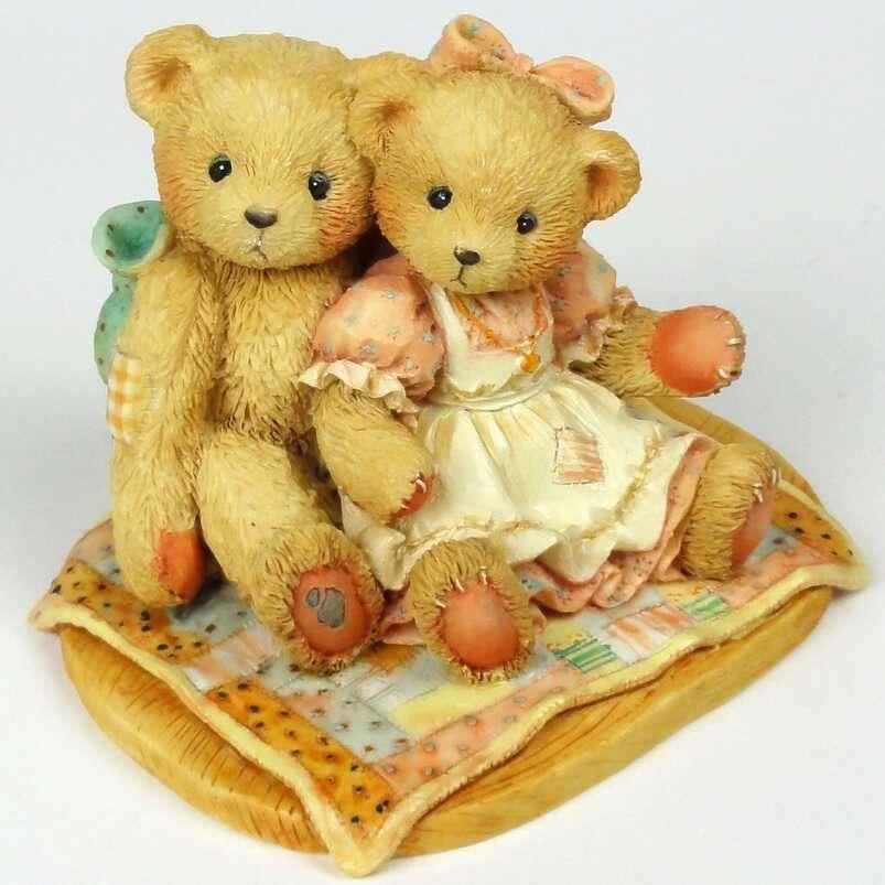 Cherished teddies Nathaniel & Nellie, Ophalen of Verzenden, Zo goed als nieuw, Beeldje, Cherished Teddies