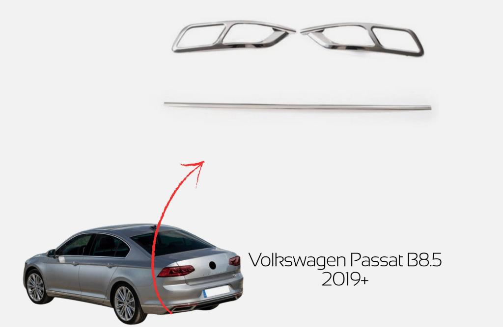 NIEUW VW Passat B8 vanaf 2019 R-Line uitlaat sierlijsten, Volkswagen, EUS, Nieuw, Ophalen of Verzenden