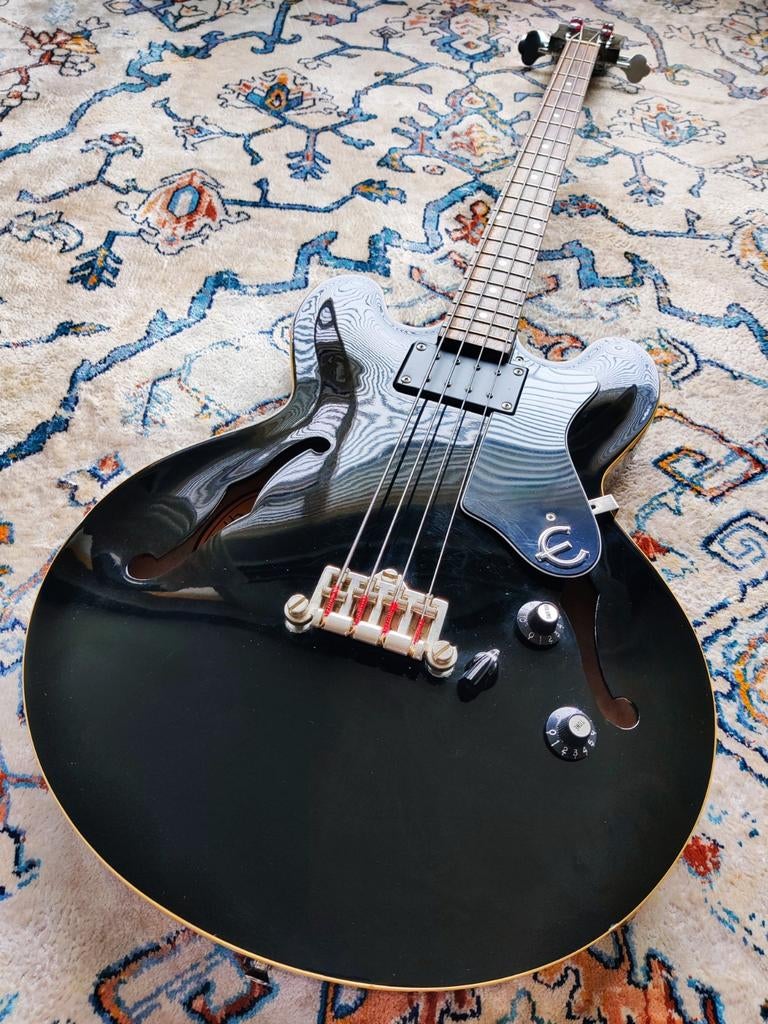 Epiphone Rivoli Ebony 1994 met Dimarzio Model One!, Muziek en Instrumenten, Ophalen, Gebruikt
