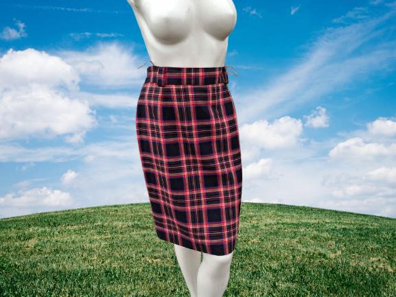 Tartan geruite Schotse rok maat M, Verzenden, Zo goed als nieuw, Rood, Boven de knie