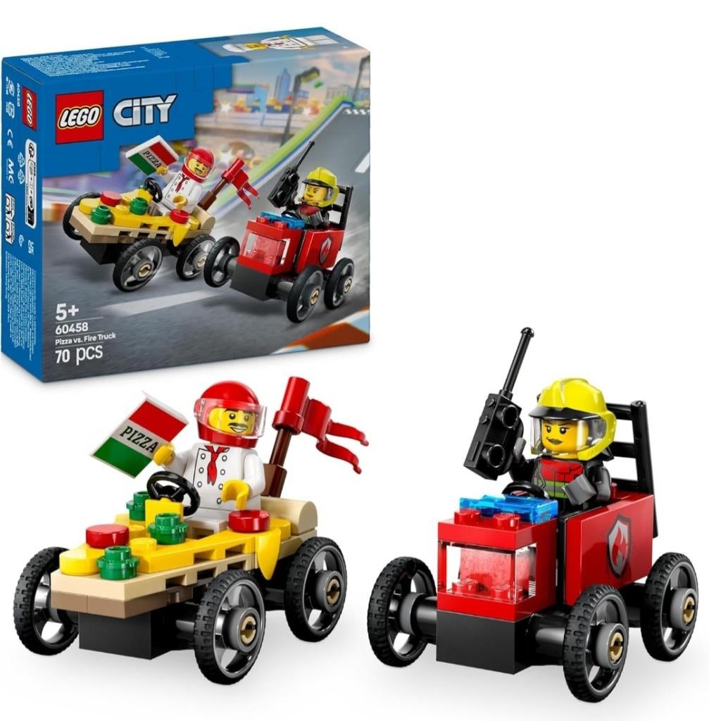 LEGO CITY 60458 Pizzabestelwagen vs. Brandweerauto >NIEUW<, Ophalen of Verzenden, Nieuw, Complete set, Lego