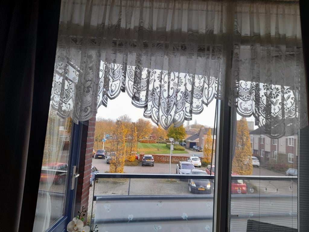 SIERLIJKE BOOG VITRAGE, Ophalen, Wit, Boog, Zo goed als nieuw