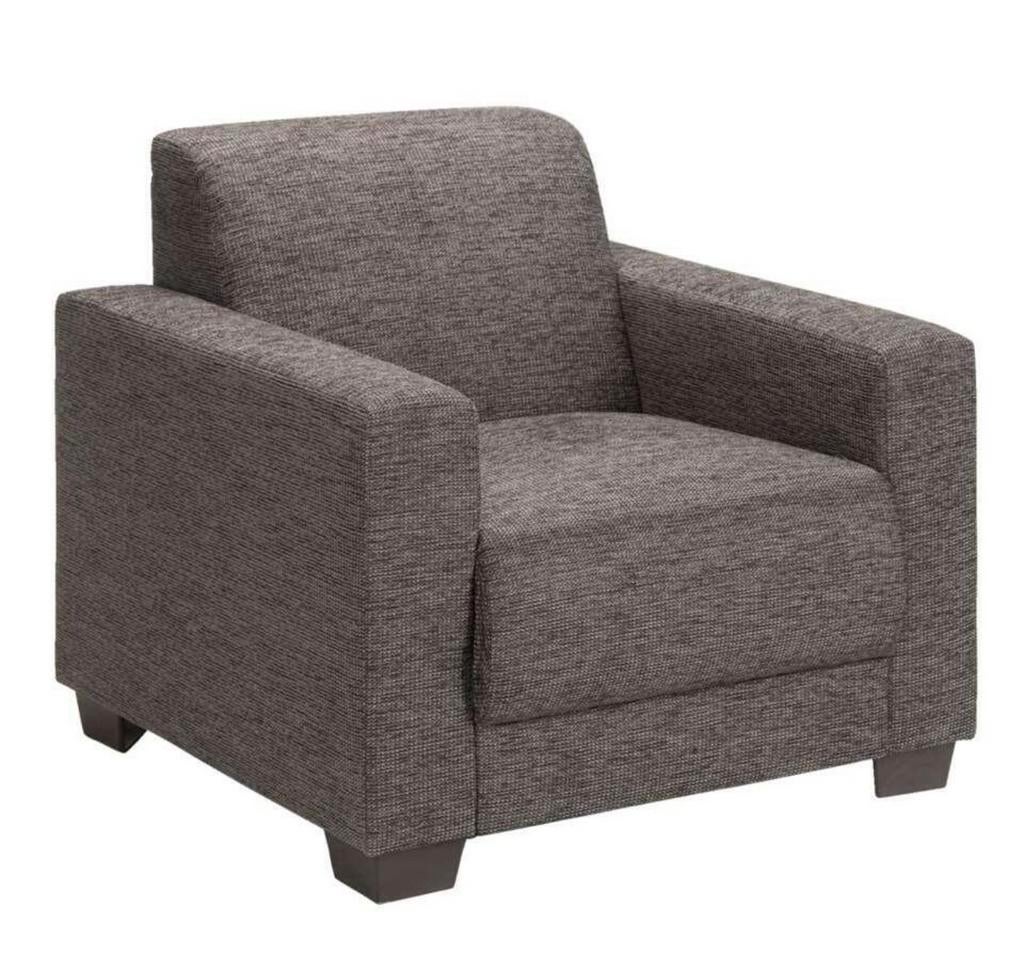 Stijlvolle Aberdeen fauteuil - antraciet/bruin, Ophalen, Minder dan 75 cm, Kingloop, Nieuw