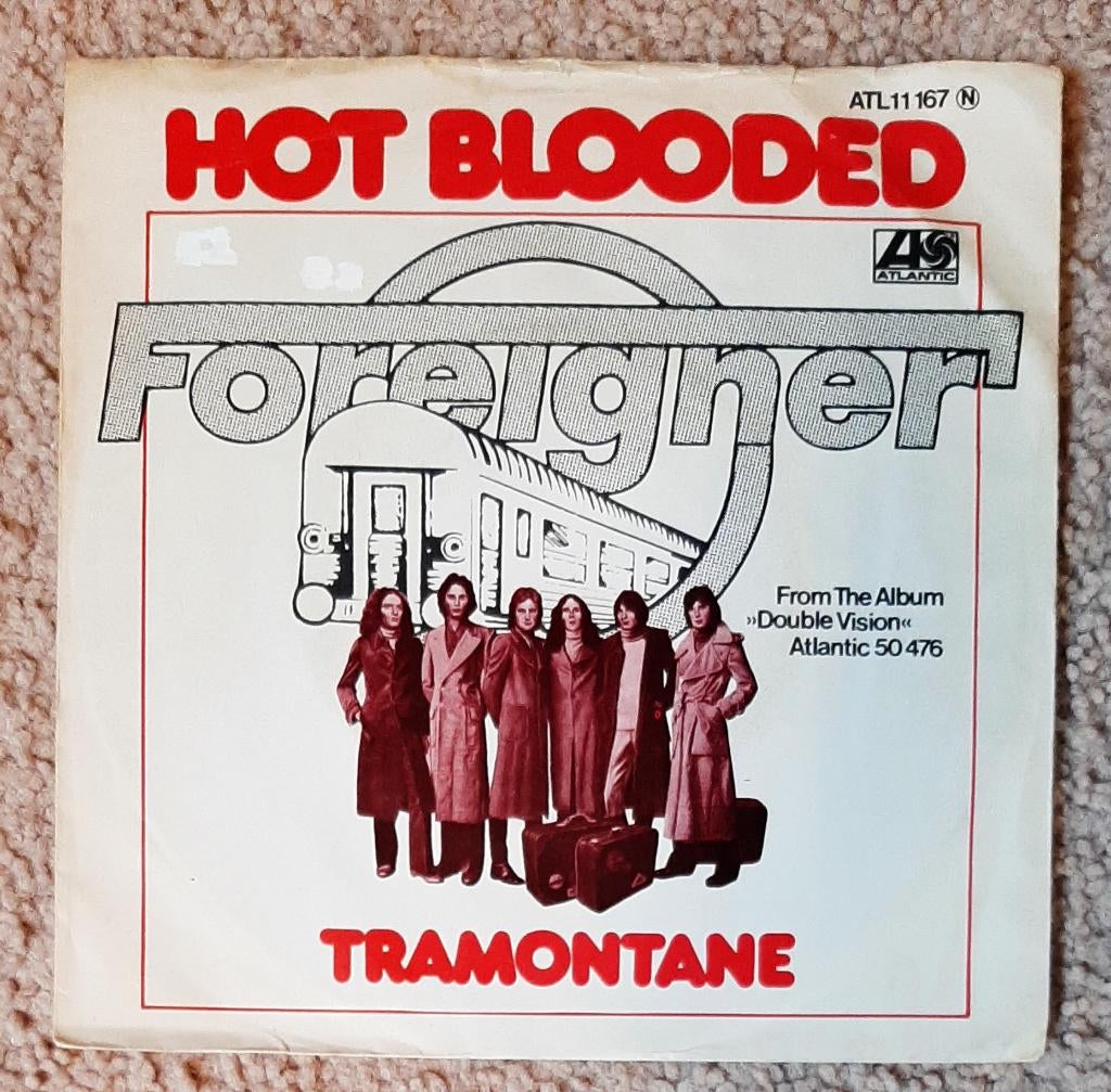 Foreigner ‎– Hot Blooded, Gebruikt, 7 inch, Single, Ophalen of Verzenden