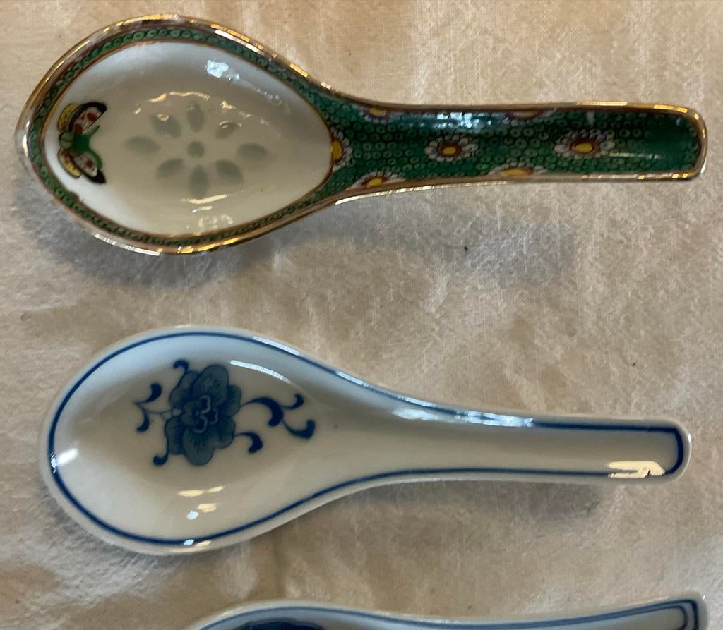 Set van 6 Aziatische Soeplepels/rijstlepels, Ophalen of Verzenden