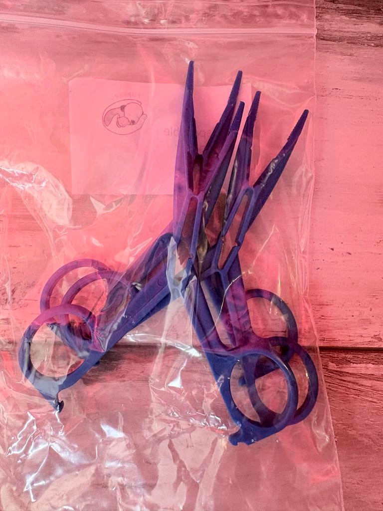 Blauwe plastic scharen, sokker, navelklem, Ophalen of Verzenden, Nieuw