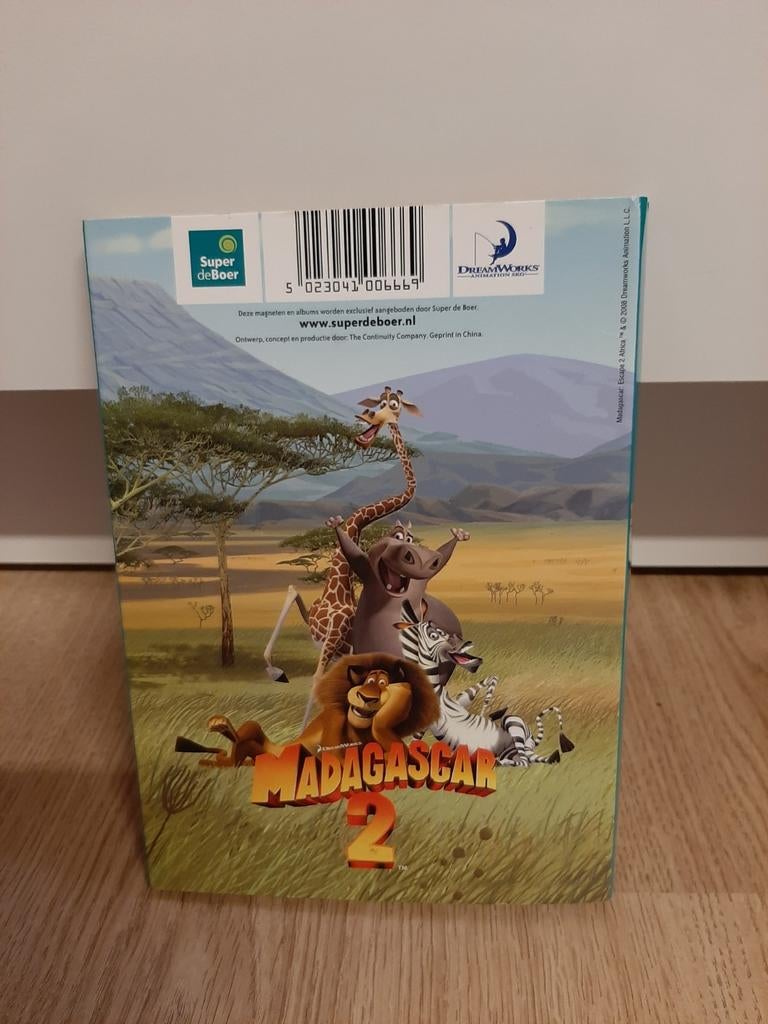 Madagascar 2 boekje met magneten SUPER DE BOER, Verzamelen, Supermarktacties, Ophalen of Verzenden