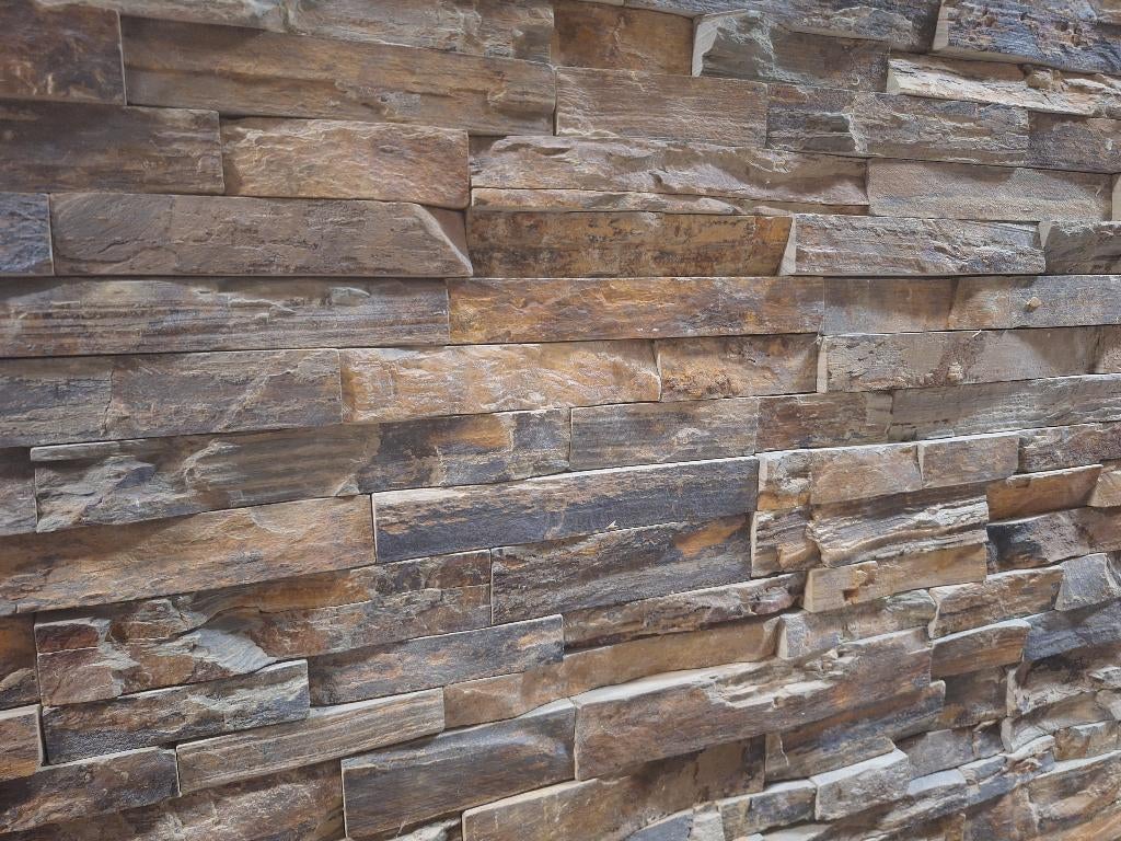 breukruwe wandstrips Rusty Slate Leisteen splitface, Ophalen of Verzenden, Nieuw, Split