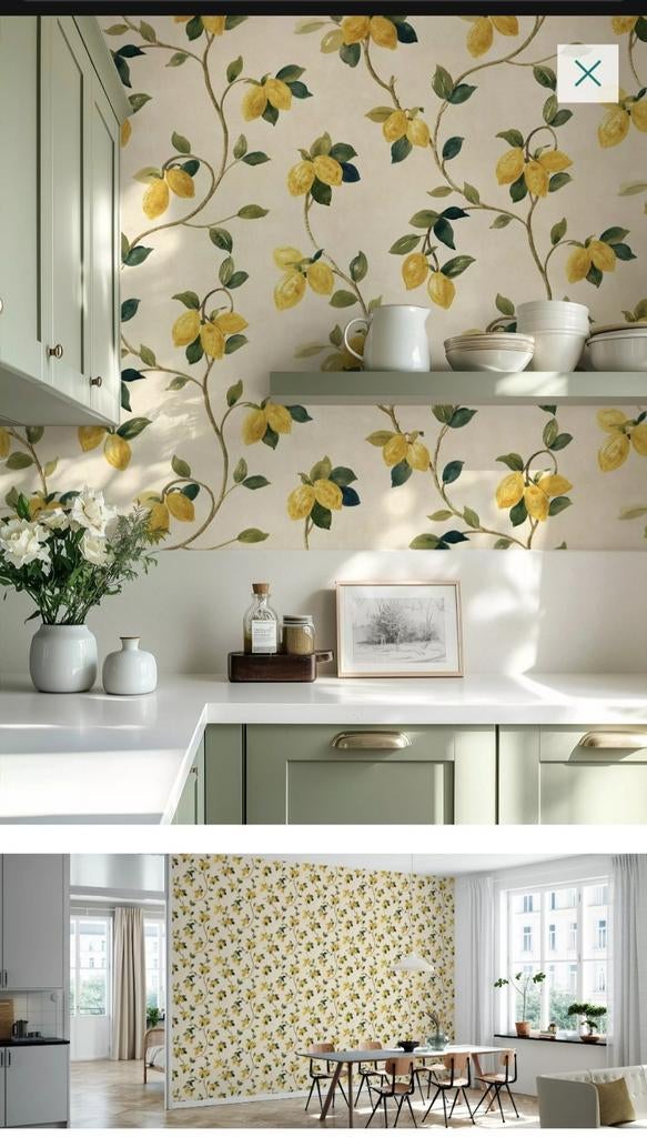 Photowall Behang Lemon Beige - Nieuw in doos, Verzenden, Minder dan 10 m², Geel, Modern