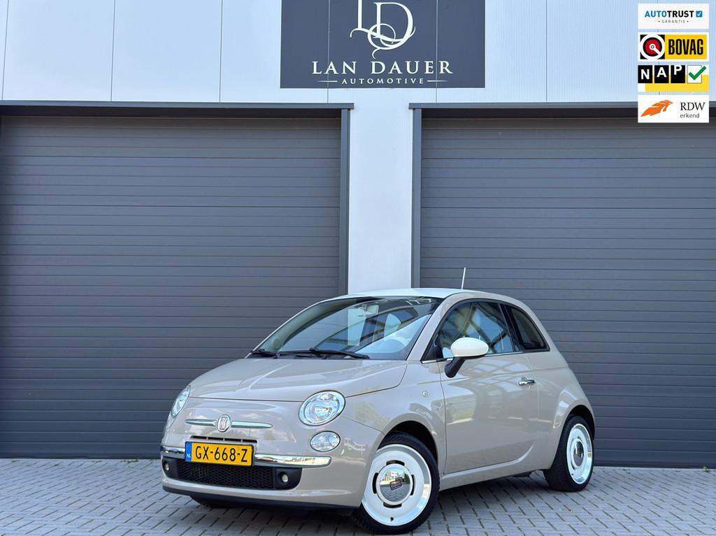 Fiat 500 0.9 TwinAir Turbo Vintage '57 / Leder / Unieke Uitv, Auto's, Voorwielaandrijving, Gebruikt, Bruin, 905 kg