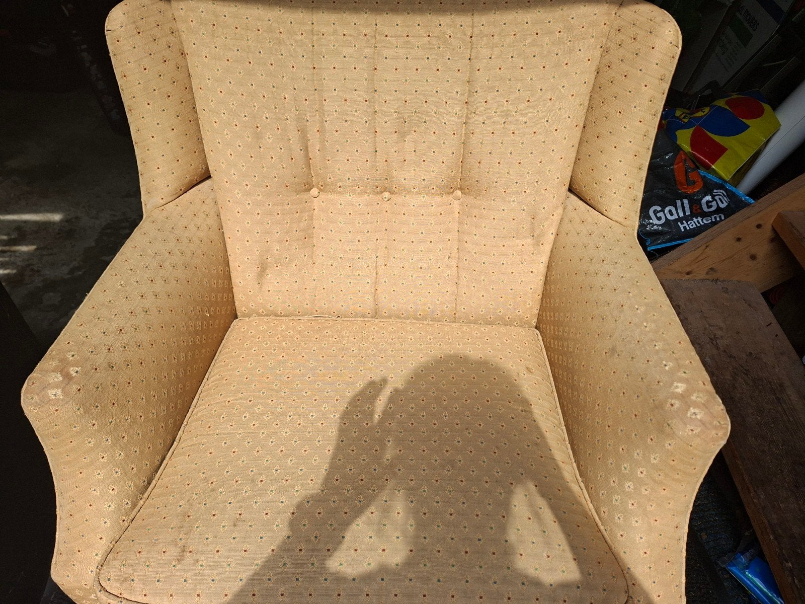 Stoel  fauteuil  studentenkamer, Ophalen, Gebruikt, Klassiek, 75 tot 100 cm