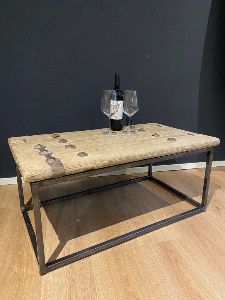 Landelijke salontafel, Huis en Inrichting, Tafels | Salontafels, Ophalen, 100 tot 150 cm, Nieuw, 50 tot 100 cm