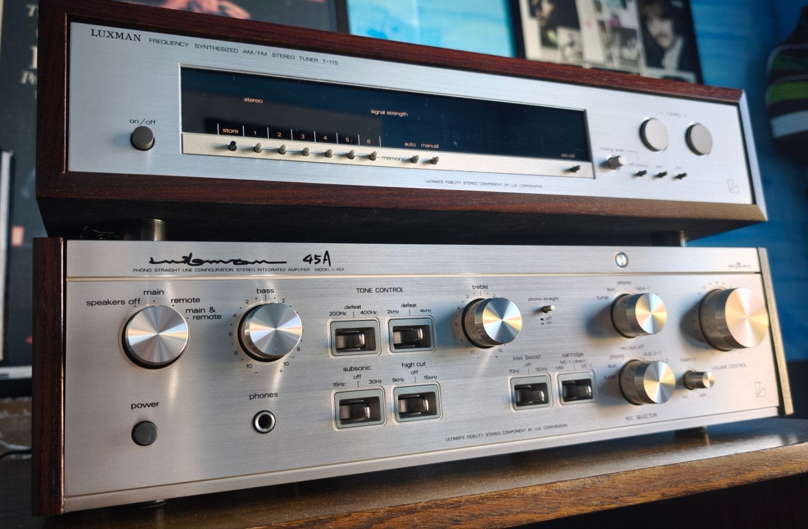 Luxman L 45A / Luxman t-115, Audio, Tv en Foto, Versterkers en Receivers, Ophalen, Zo goed als nieuw, 120 watt of meer, Overige merken