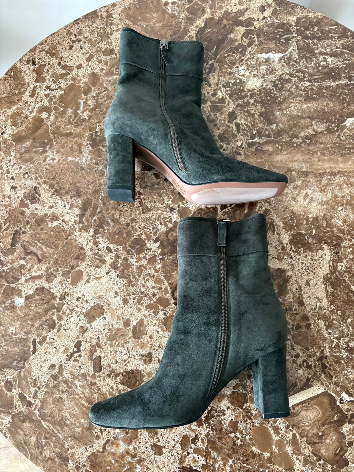 Bibi Lou suède enkellaarsjes groen/ kaki - maat 38 - nieuw, Lage of Enkellaarzen, Ophalen of Verzenden, Groen, Bibi Lou