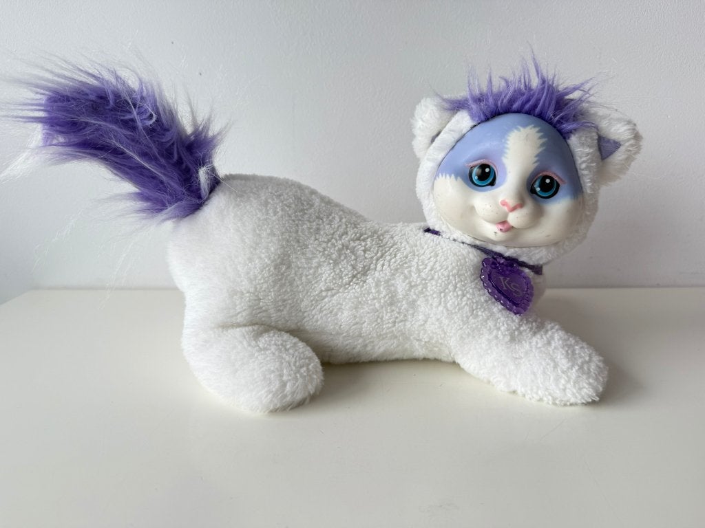 Knuffel poes, kat Livy 35 cm zonder baby's / Kitty Surprise, Ophalen of Verzenden, Zo goed als nieuw, Wasbaar, Wit