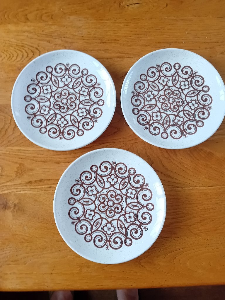 3 serveer bordjes / bord / nieuw / retro, Ophalen of Verzenden, Zo goed als nieuw, Bord(en), Overige stijlen