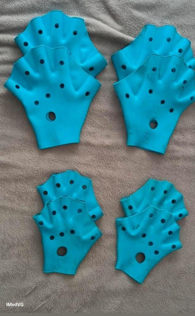 zwemhandschoenen, aqua gloves met vinnen, burbujita, Ophalen of Verzenden