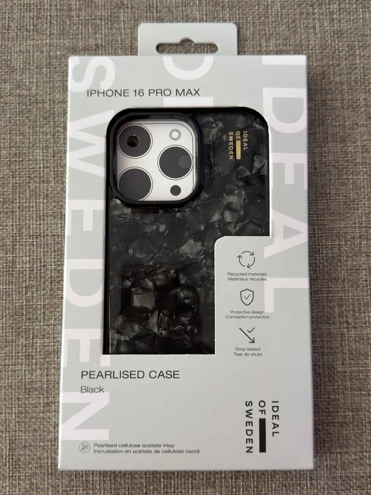 Ideal of Sweden Pearilised Case voor iPhone 16 Pro Max, IPhone 16 Pro Max, Zwart, Nieuw, Ophalen of Verzenden