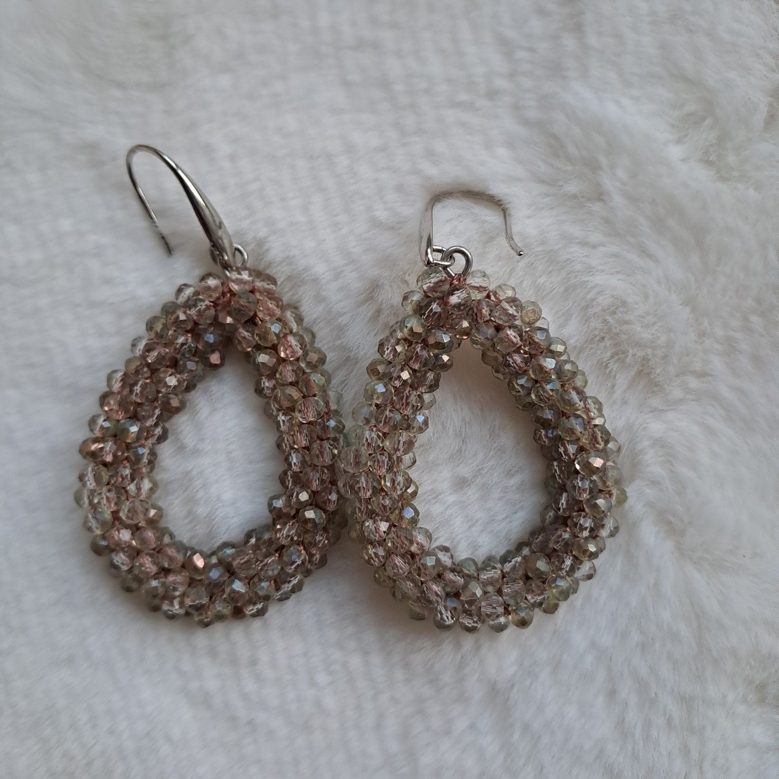Oorbellen druppel, Ophalen of Verzenden, Zo goed als nieuw, Overige materialen, Hangers
