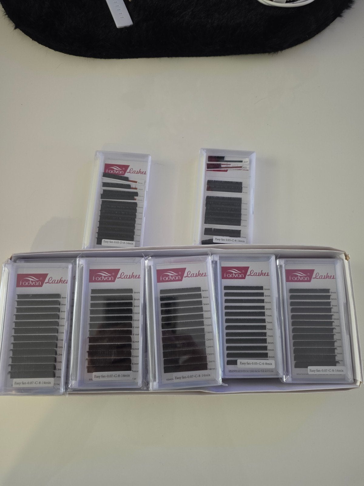 fadvan easyfan wimperextensions, Ophalen of Verzenden, Zo goed als nieuw, Zwart, Ogen