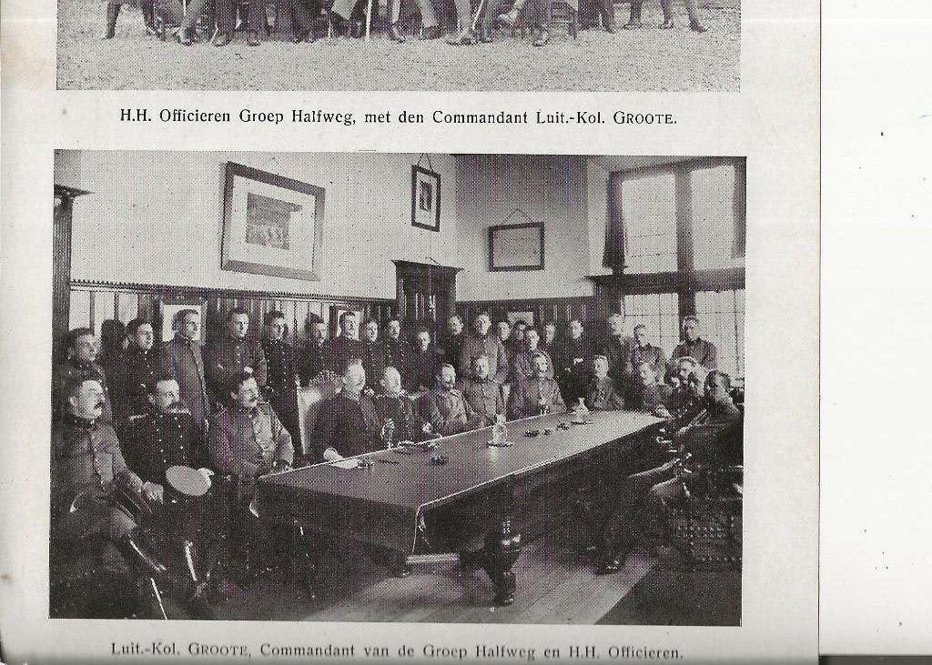 Amsterdam Groep Halfweg Officieren met Luit.Kol. Groote, Ophalen of Verzenden, Voor 1920, Ongelopen, Noord-Holland