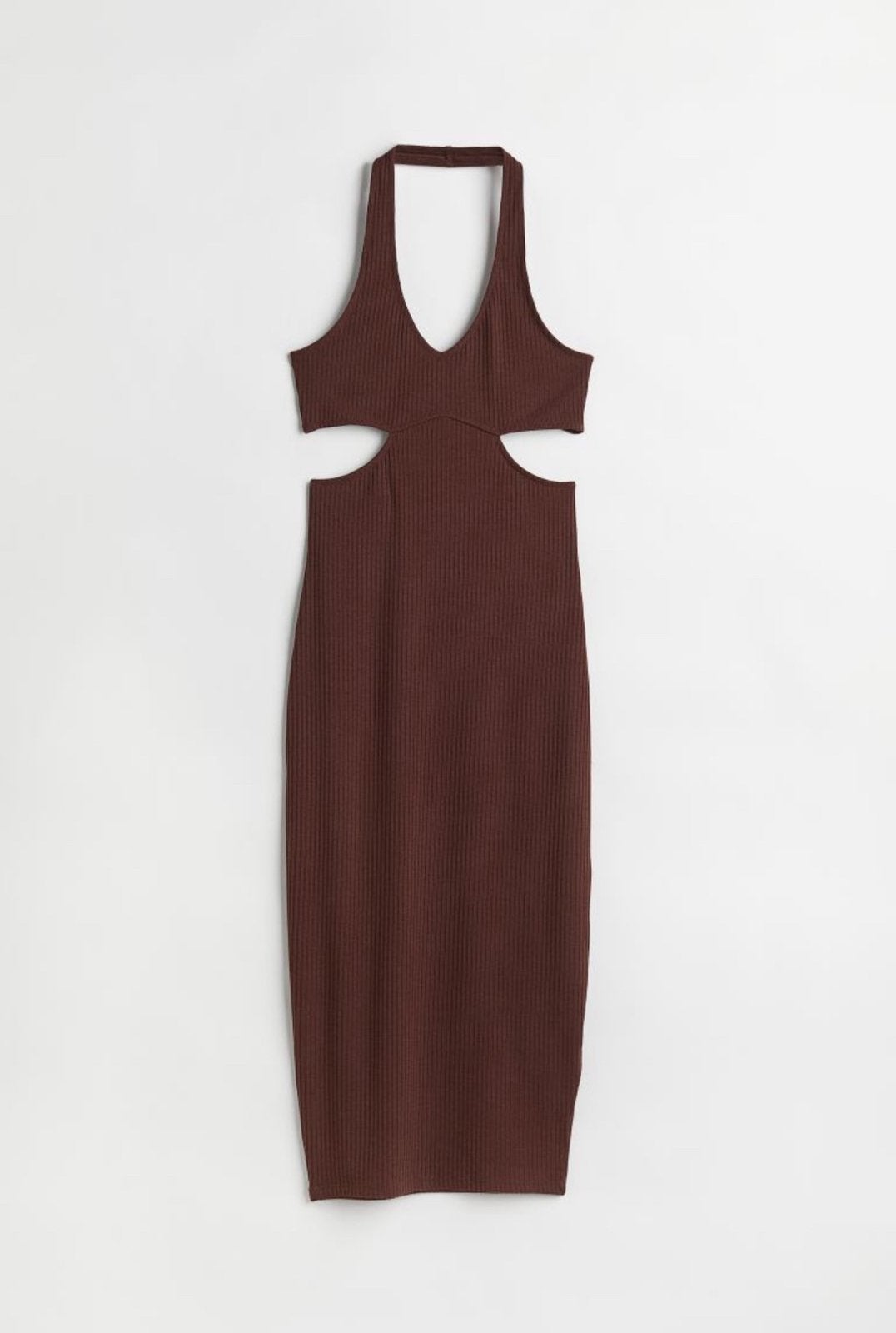 H&M jurk met cut outs maat M, Maat 38/40 (M), Bruin, Verzenden, Nieuw