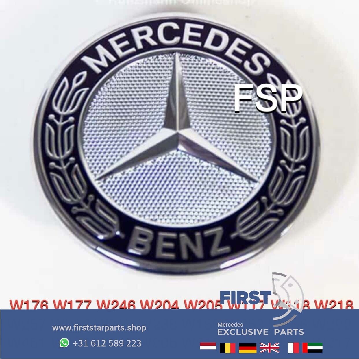Mercedes MOTORKAP EMBLEEM LOGO W177 W118 W205 W213 W253 W166, Gebruikt, -, Ophalen of Verzenden, -